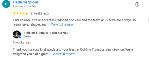 reviews of Richline Black Car Service