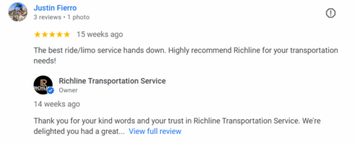 reviews of Richline Black Car Service