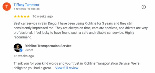 reviews of Richline Black Car Service