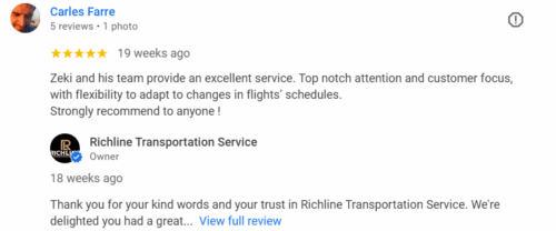 reviews of Richline Black Car Service