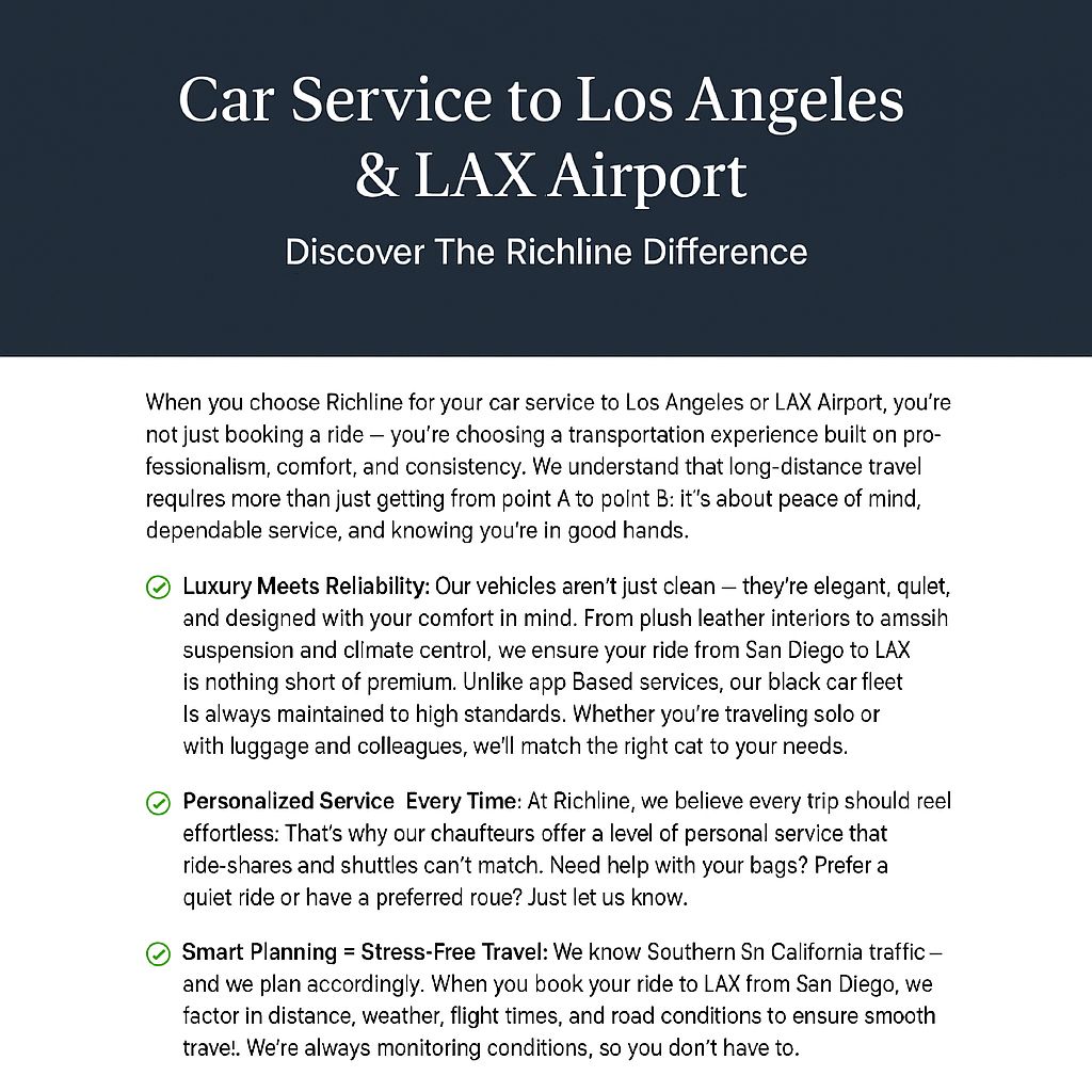 Private chauffeur service san diego
